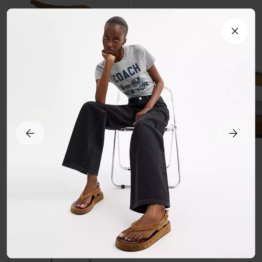 Coach Brown Platform Sandals - Picture 2 of 10